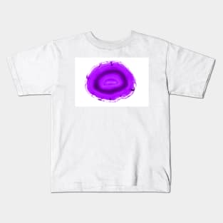 Ultra voilet agate mineral cross section background Kids T-Shirt